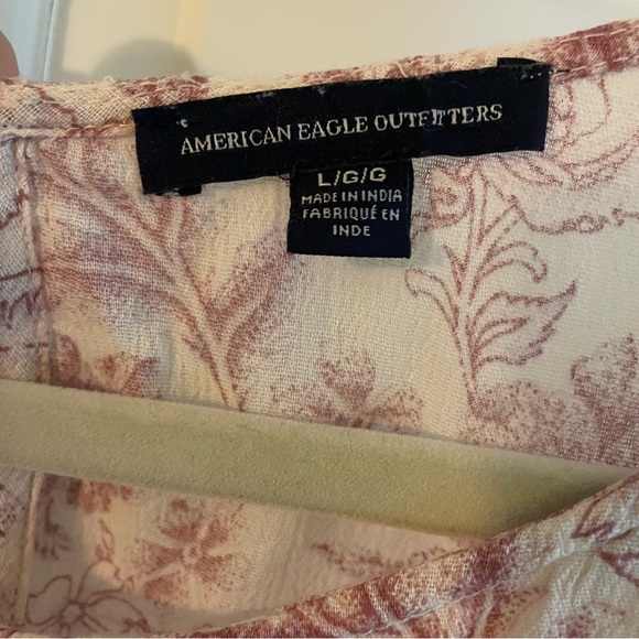 American Eagle Pink Floral Tank Top - Picture 4 of 4